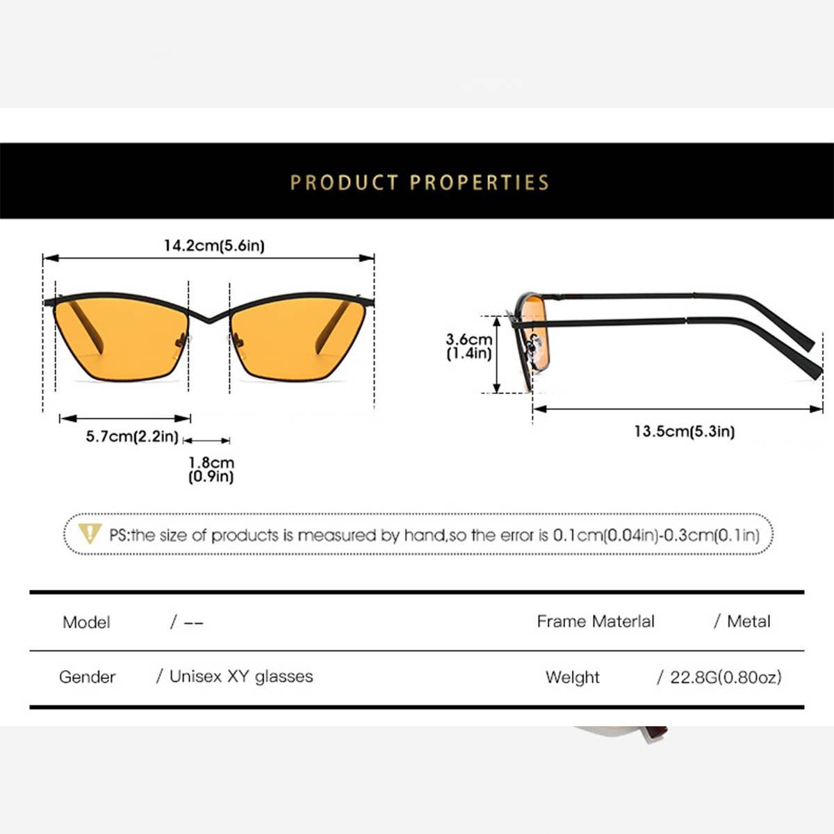 EXQUISITE IRREGULAR UV PROTECTION SUNGLASSES_CWASG0529