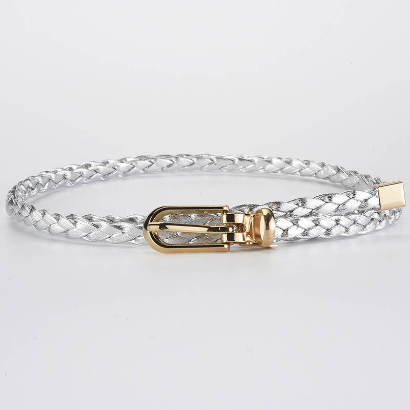 Tie knots to decorate weave a candy-colored belt