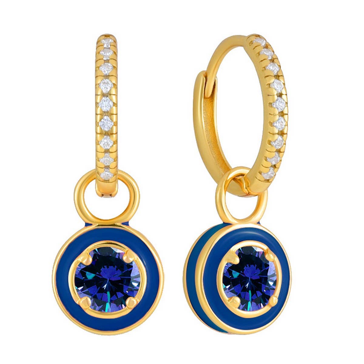 ROUND OIL DROP COLORFUL CREATIVE EARRINGS