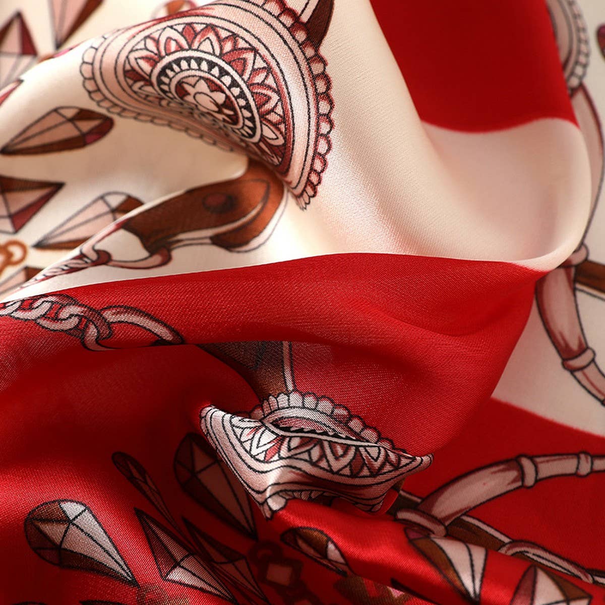 23" SILK FEELING SCARF SQUARE SATIN HEAD SCARF _CWASC0257