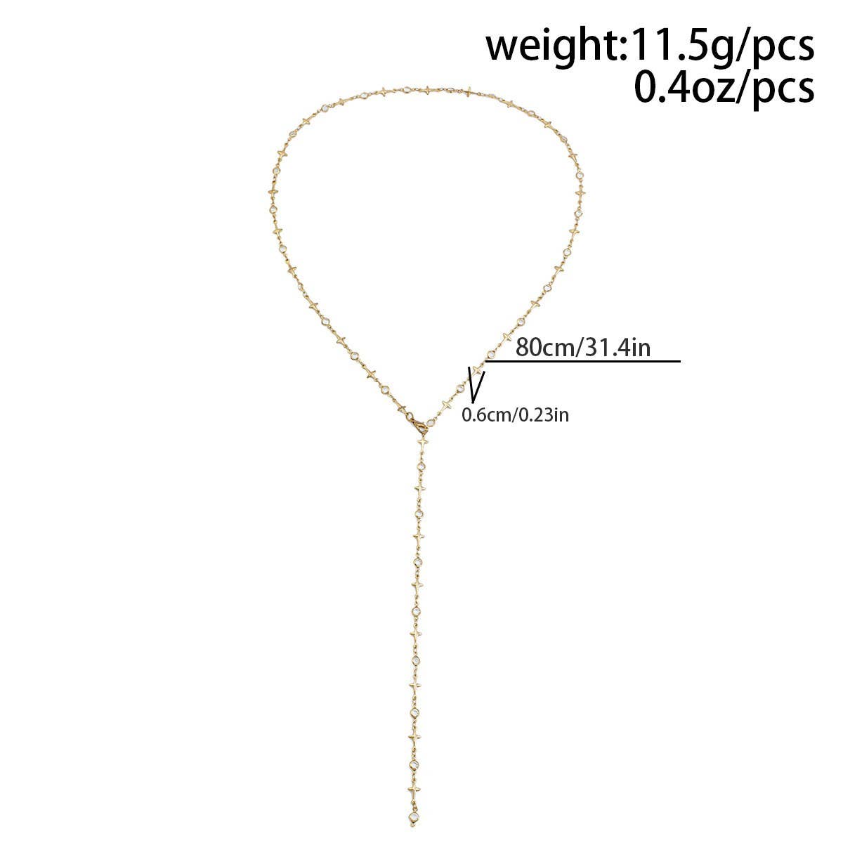 SMALL FRESH COLORFUL Y-SHAPED DAISY CHAIN NECKLACE_CWMM3127