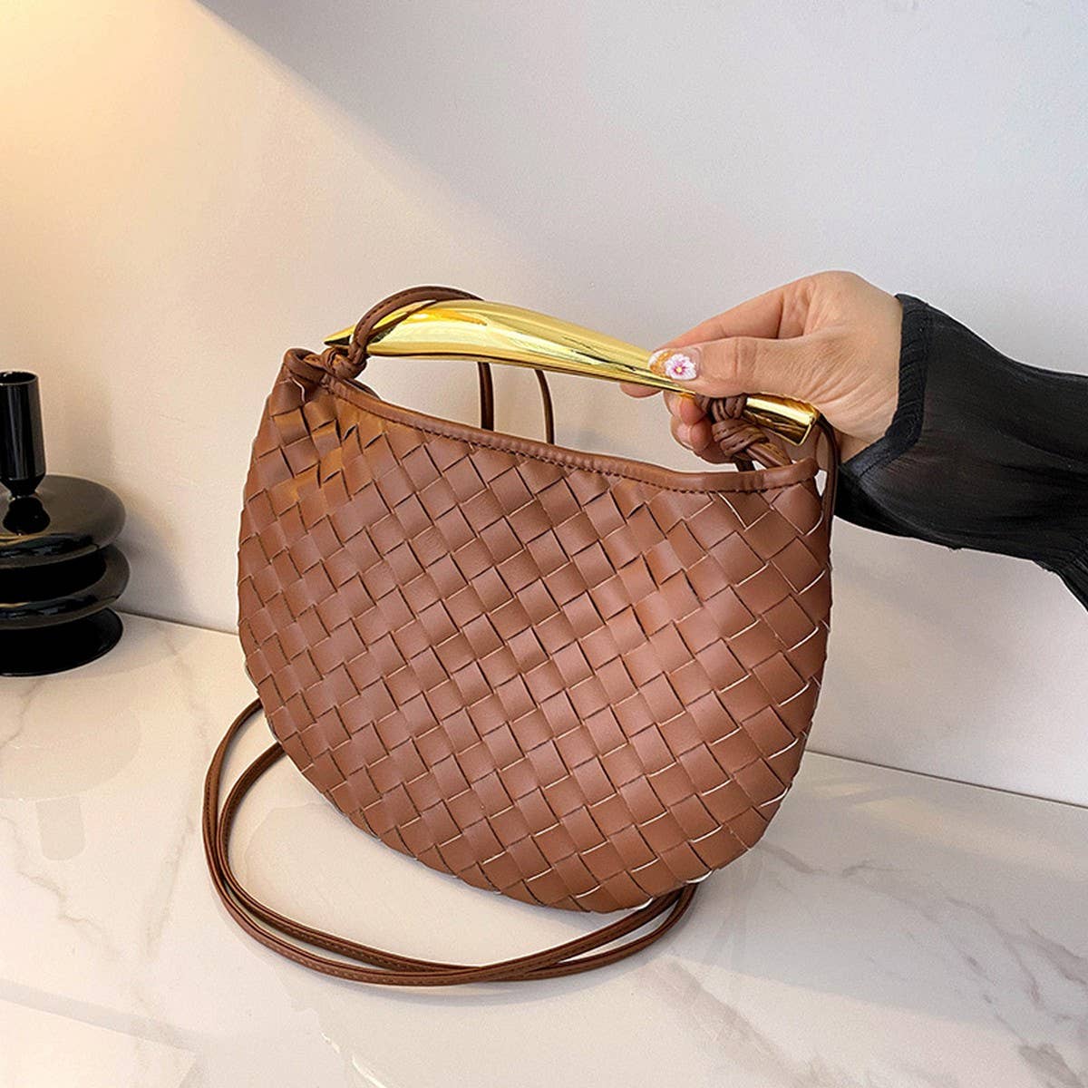 BRAID CROSSBODY BAG SARDINE BAG WOVEN HANDBAG_CWAB1911