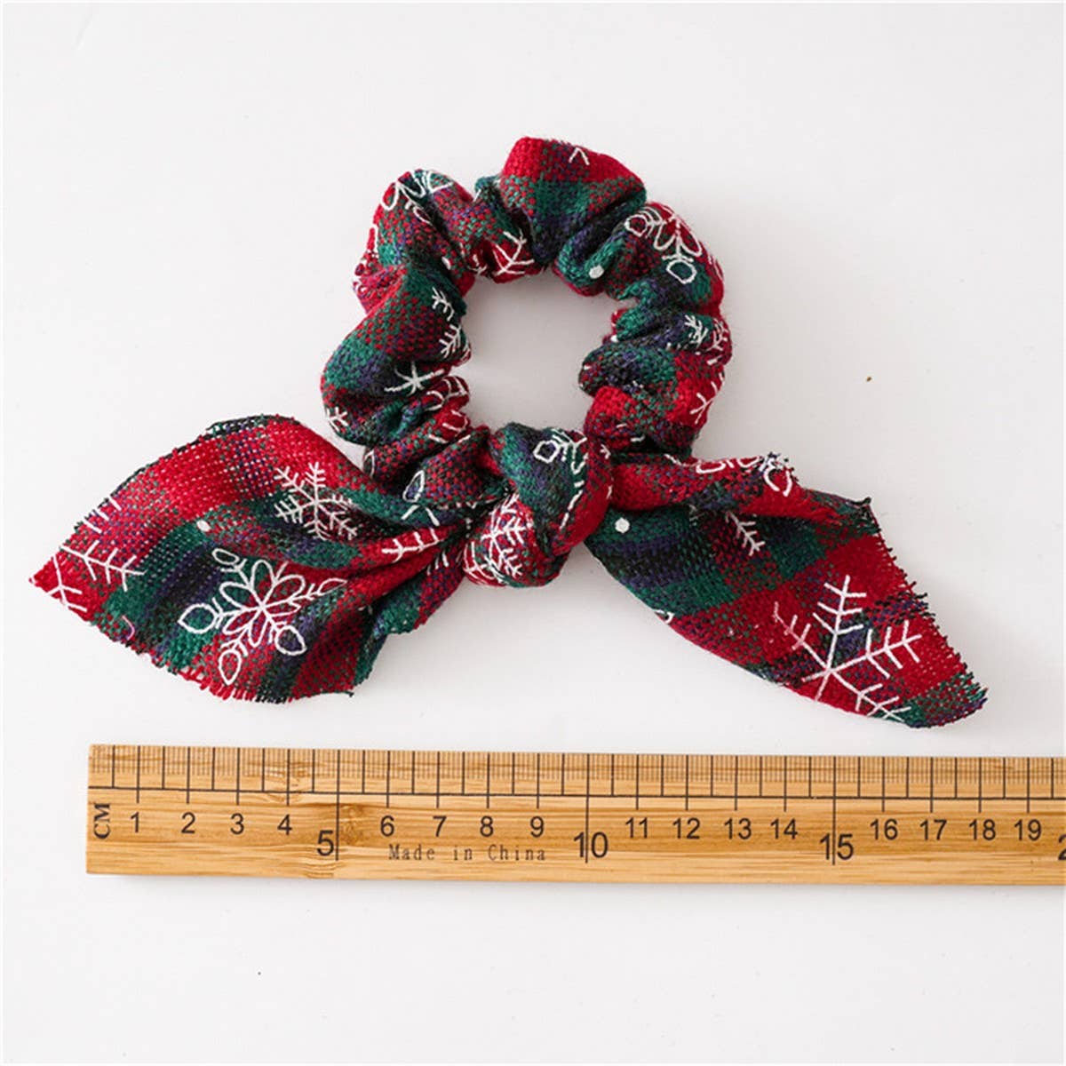 CHRISTMAS BUNNY EARS HAIR SCRUNCHIES