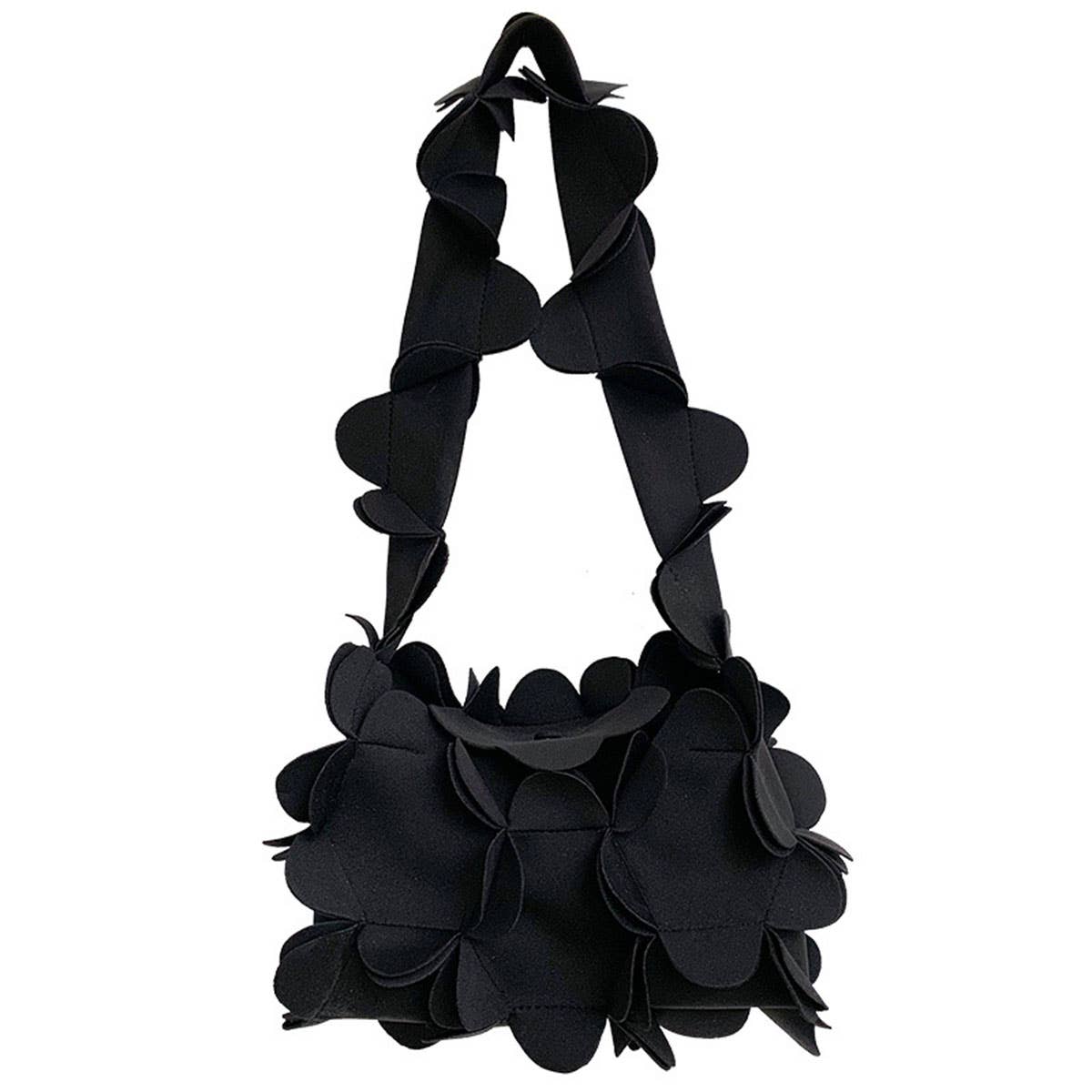 Three-dimensional petal single-shoulder bag