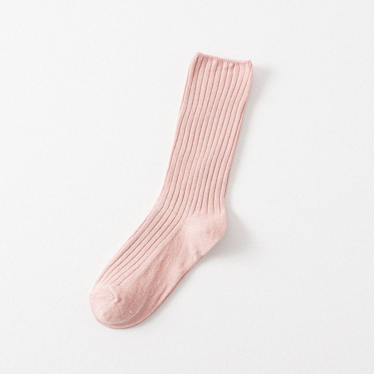 AUTUMN AND WINTER SOLID COLOR MID-CALF SOCKS_CWMS0916