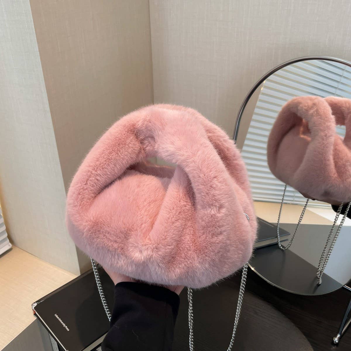Cute Plush Fur Bag Women Handbag Crossbody_CUAB00541