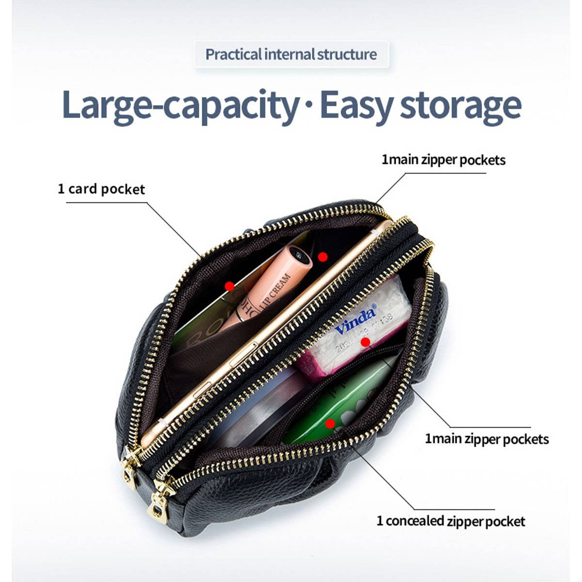 DOUBLE LAYER LARGE CAPACITY TOPLAYER COWHIDE WALLET_CWAB3737
