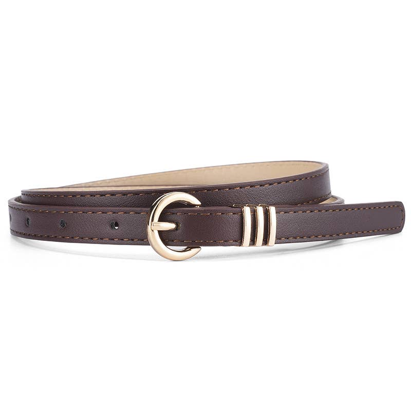 VINTAGE LEATHER SKINNY WOMEN'S BELT
