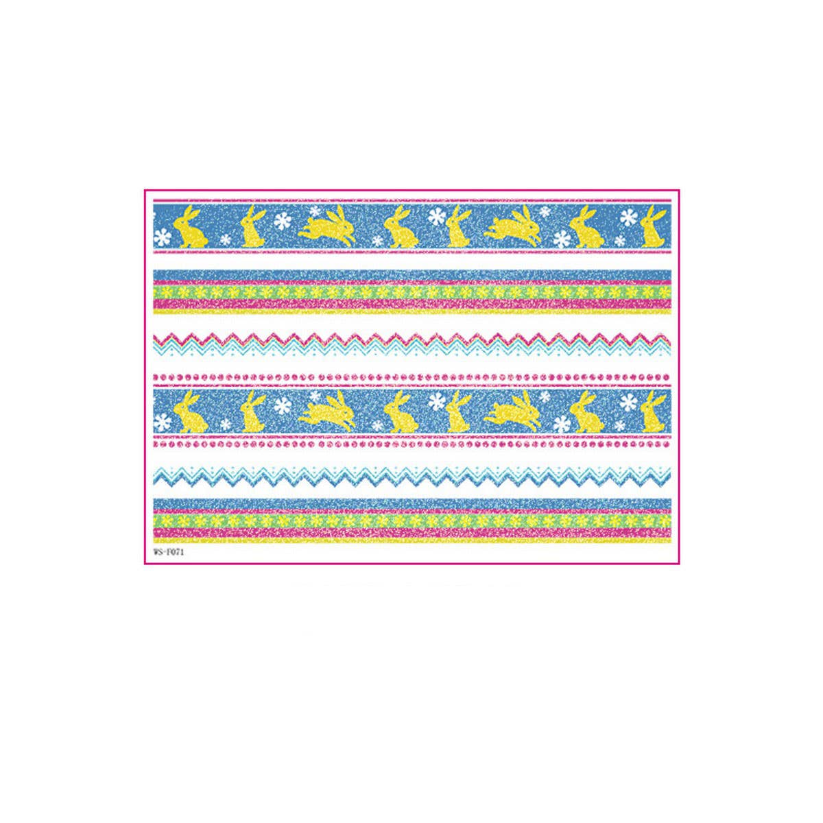 Easter Glitter Water Transfer Stickers for Candles