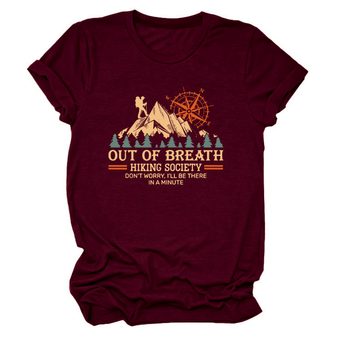 Comfy Crew Neck Tee – Hiking Quote for Women_CWTTS1523