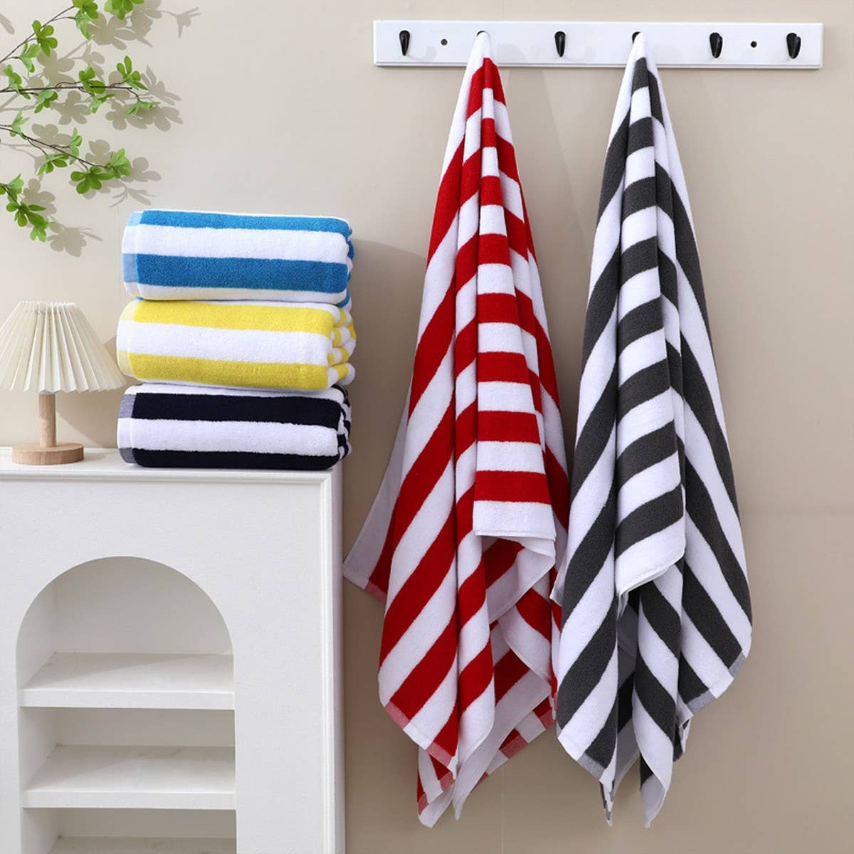 Large Cotton Beach Towel ??Bold Stripe Design_CWMM7604