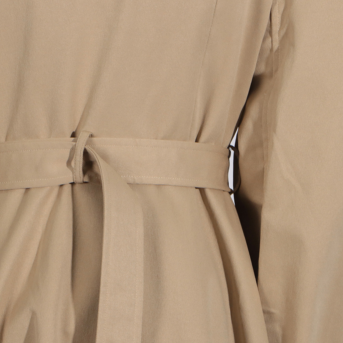 Spring New Colorblock Trench Coat with Waist Belt_CWOCO1263