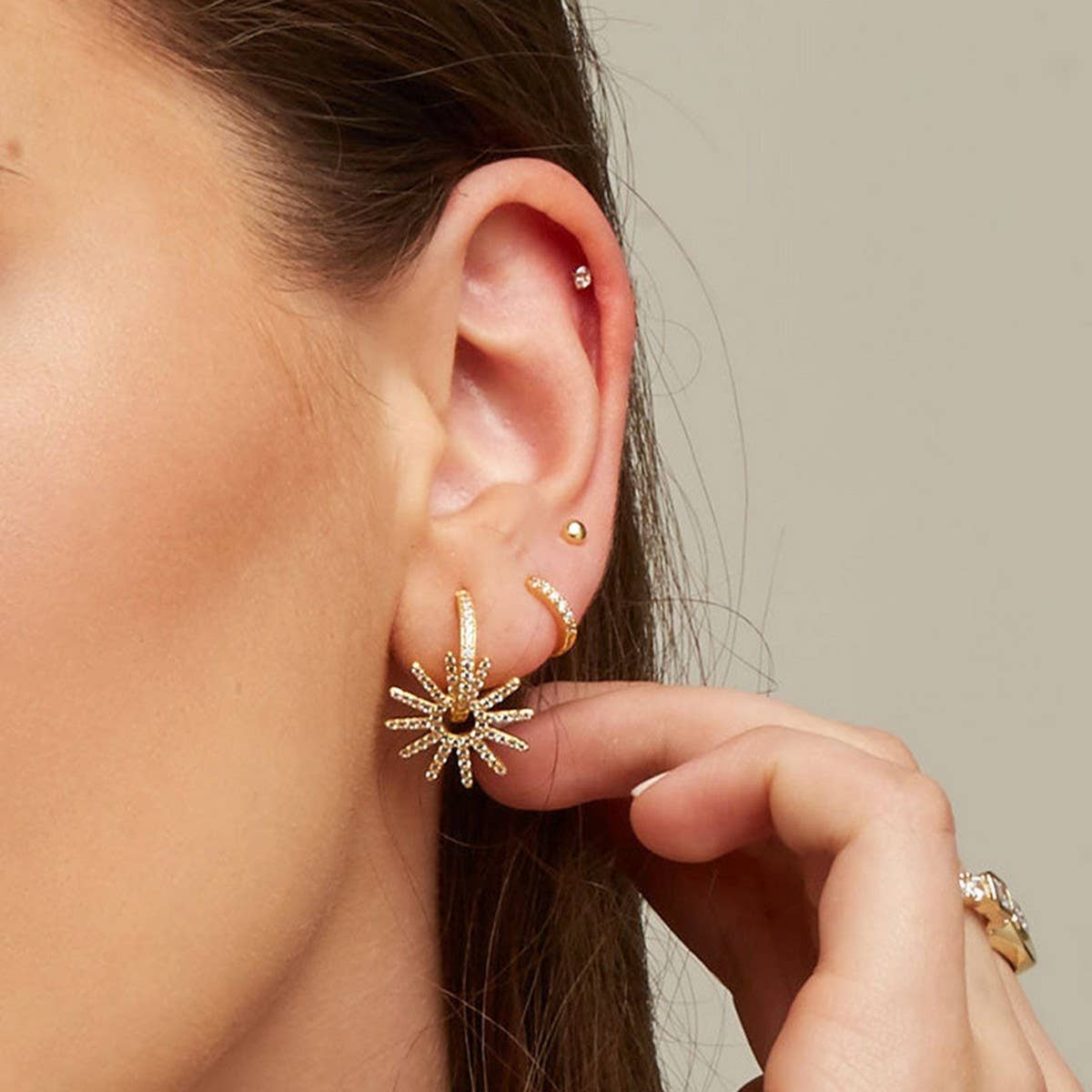COLORFUL HOT WHEELS SUNFLOWER EXAGGERATED EARRINGS