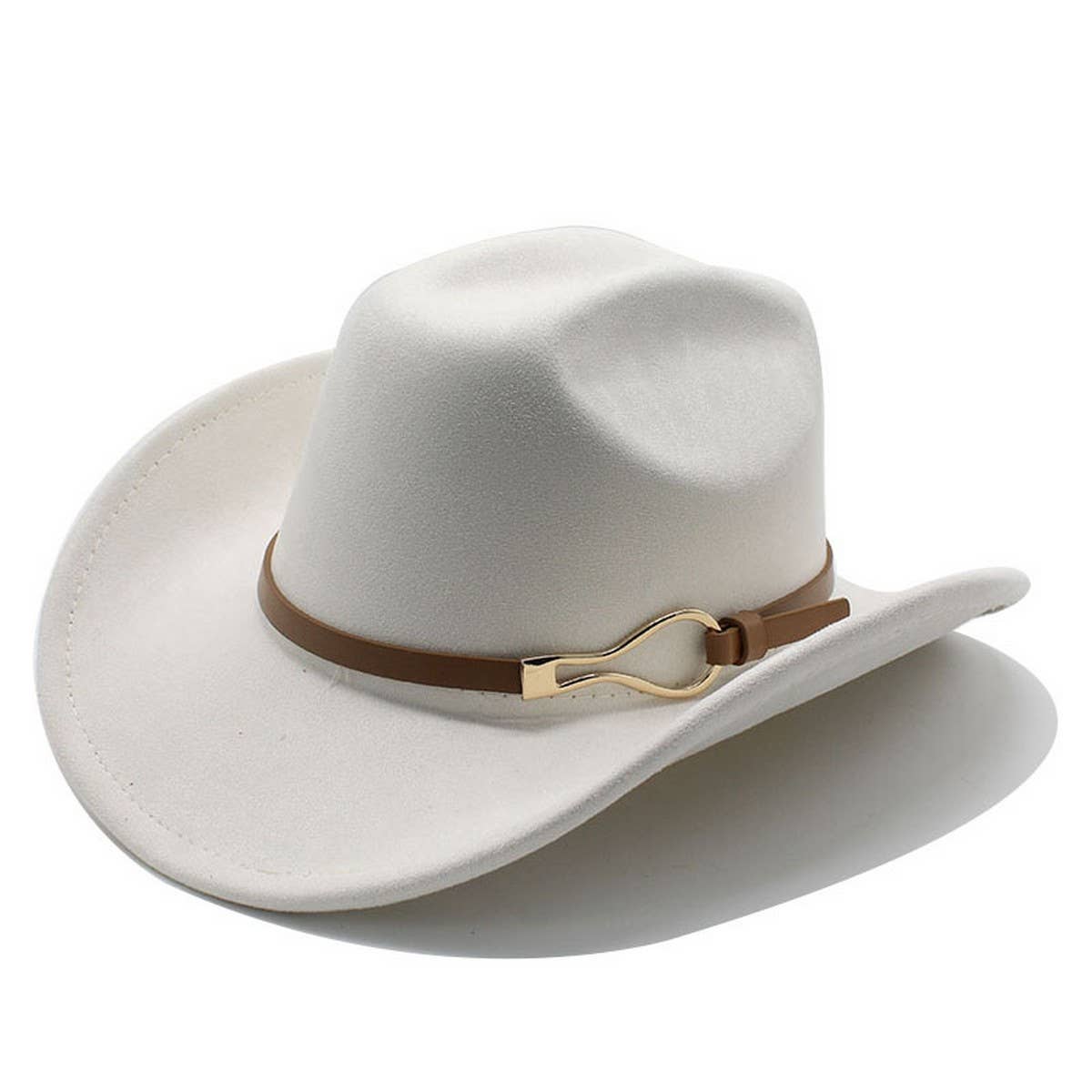 Belt Buckle Western Cowboy Hat Adjustable Brim_CWAH2532
