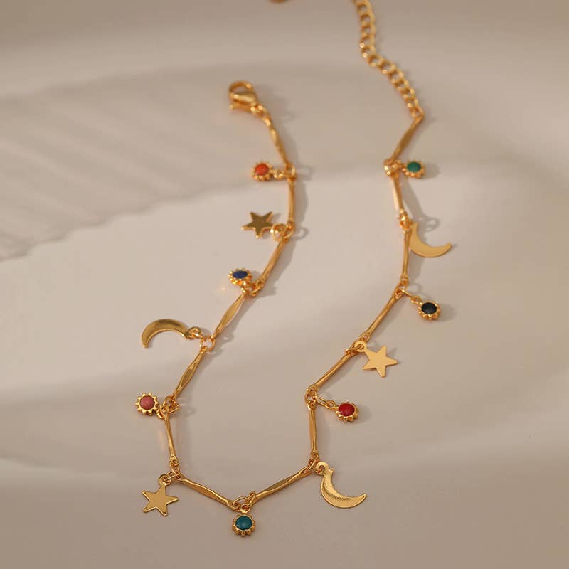 Oil-dripping craft handcrafted ankle bracelet