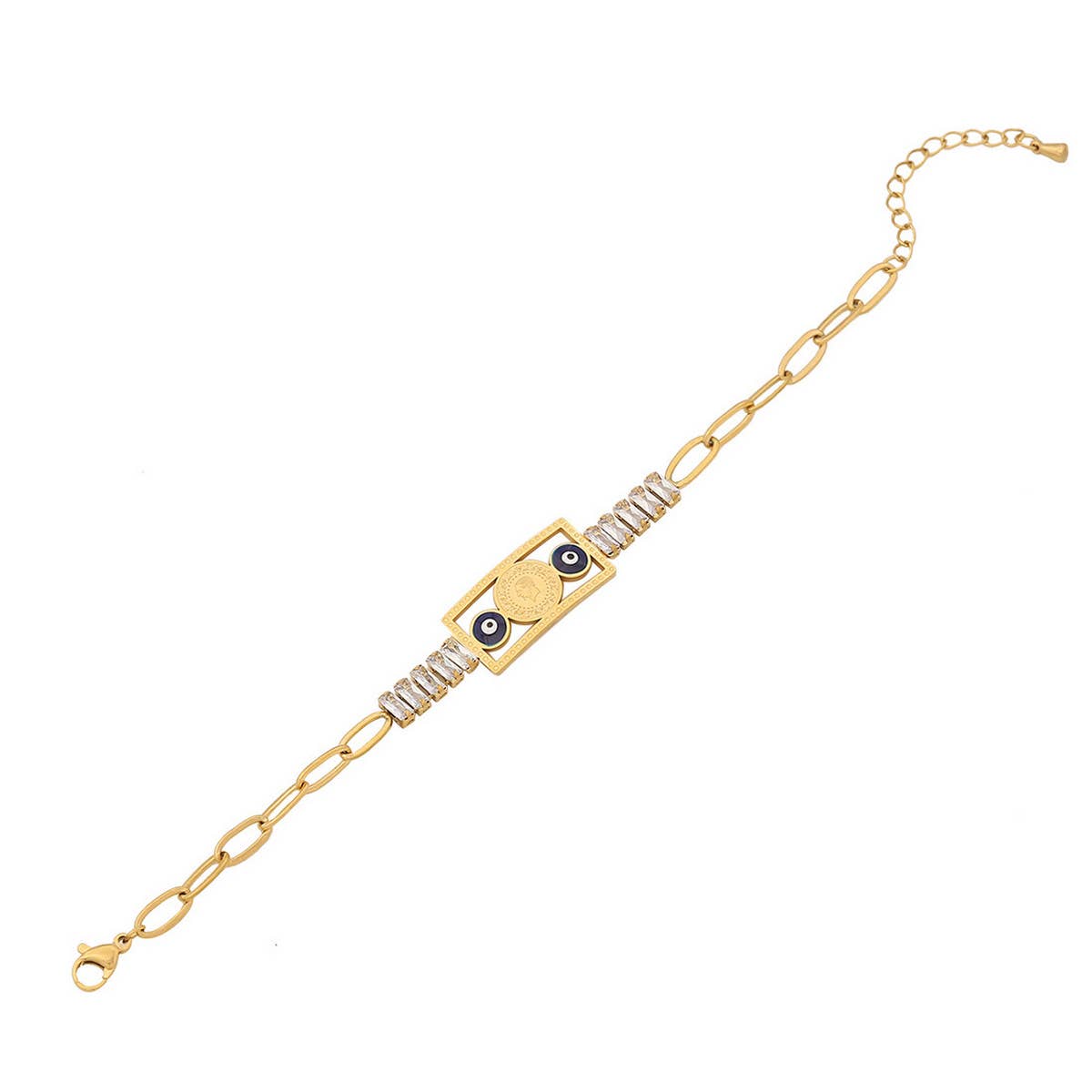 OIL DROP EYES PERSONALIZED ZIRCON BRACELET_CWAHA0879
