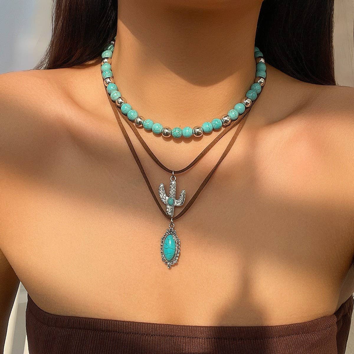 NEW FASHION PERSONALITY ETHNIC STYLE NECKLACE