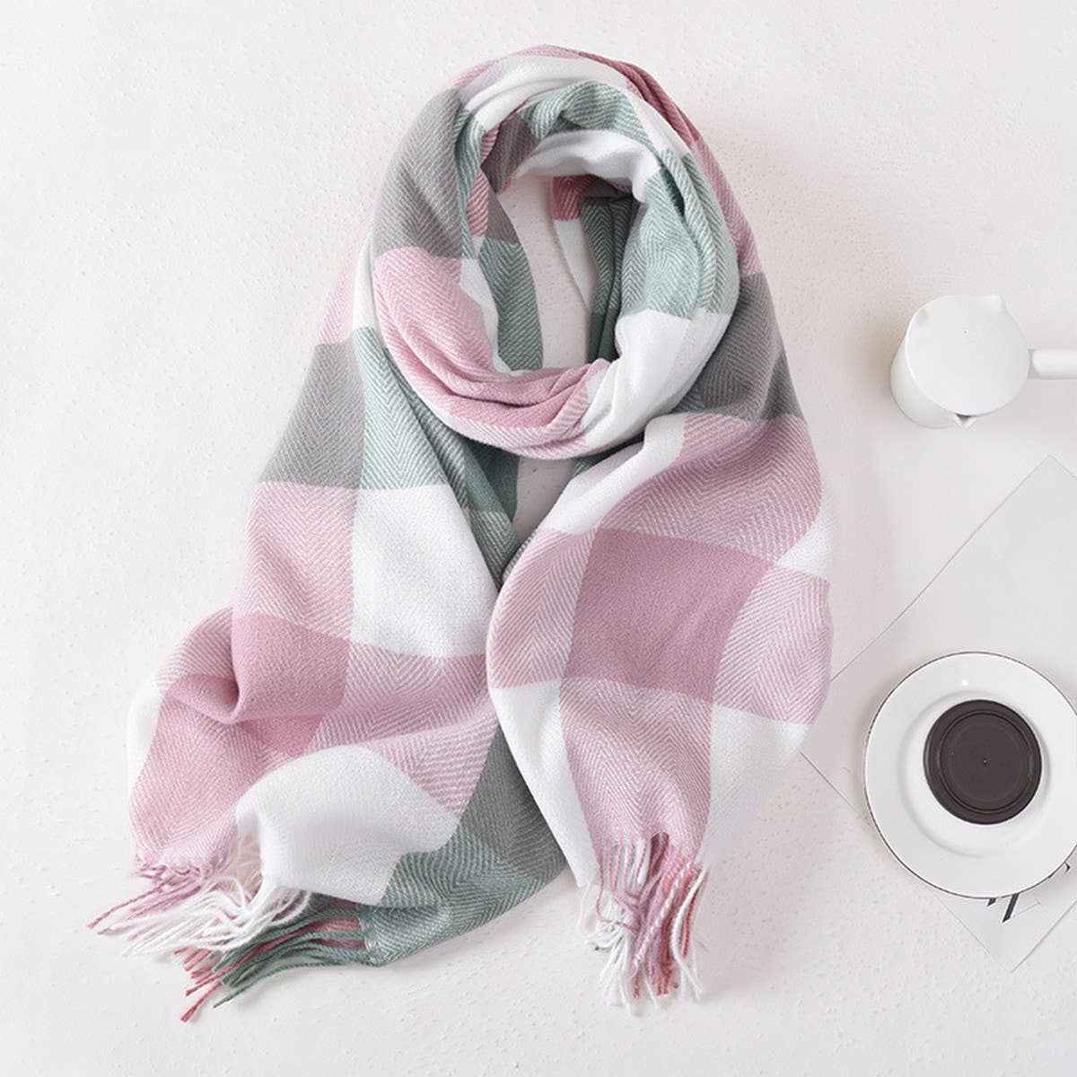 Plaid Winter Scarf ??Cute Unisex Wrap_CWASC0400