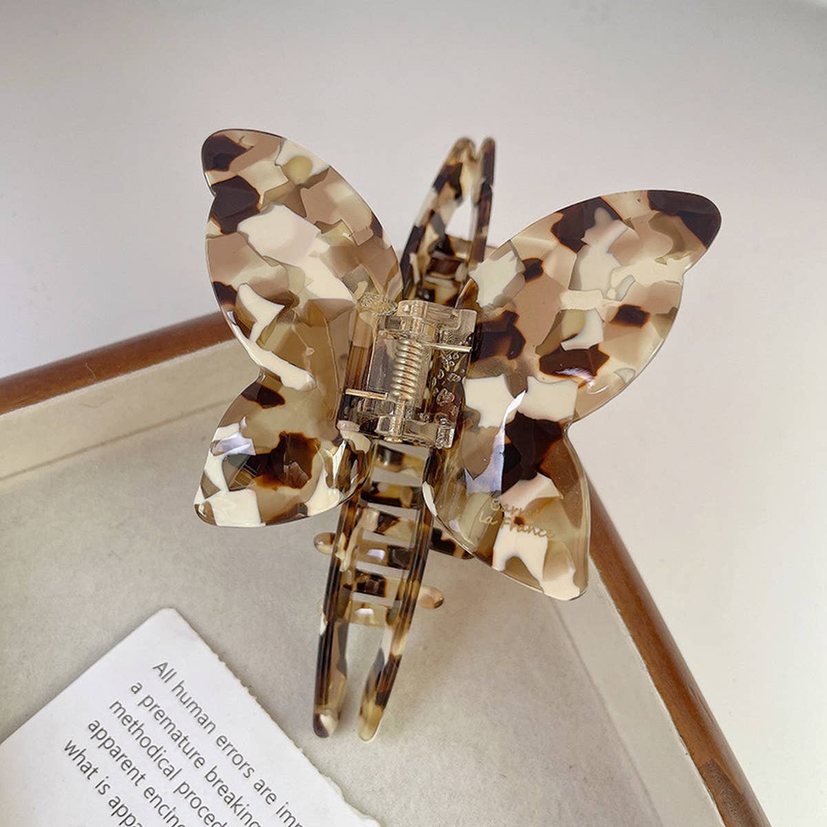 ALL-MATCH BROWN BUTTERFLY WING HAIR CLIP_CWAHA1330