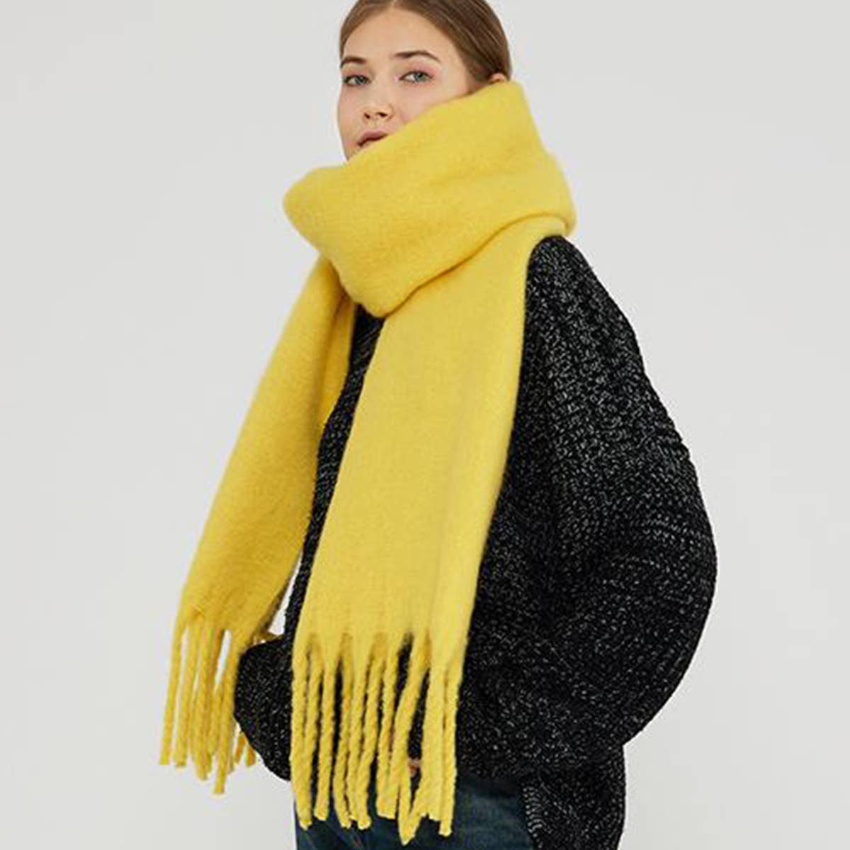 Soft Mohair Feel Scarf - Cozy Winter Wrap_CWASC0323