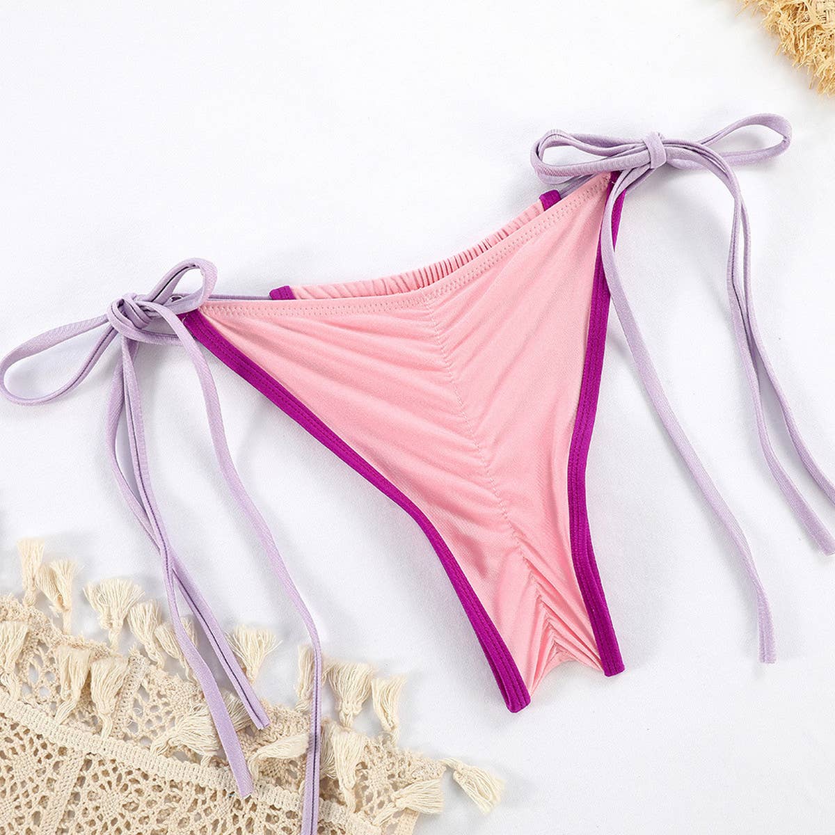 NEW SPLIT PRINTED STRAPPY BIKINI SWIMSUIT_CWMW0241