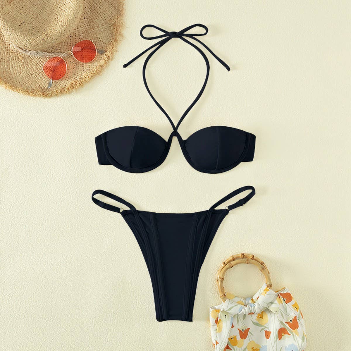 SEXY BIKINI LEOPARD PRINT TWO PIECE SWIMSUIT