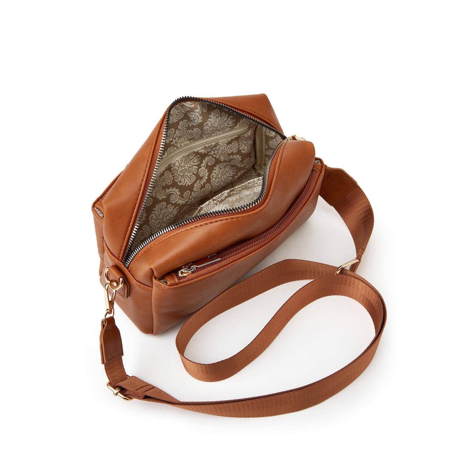 Zipper water-resistant PU single-shoulder bag