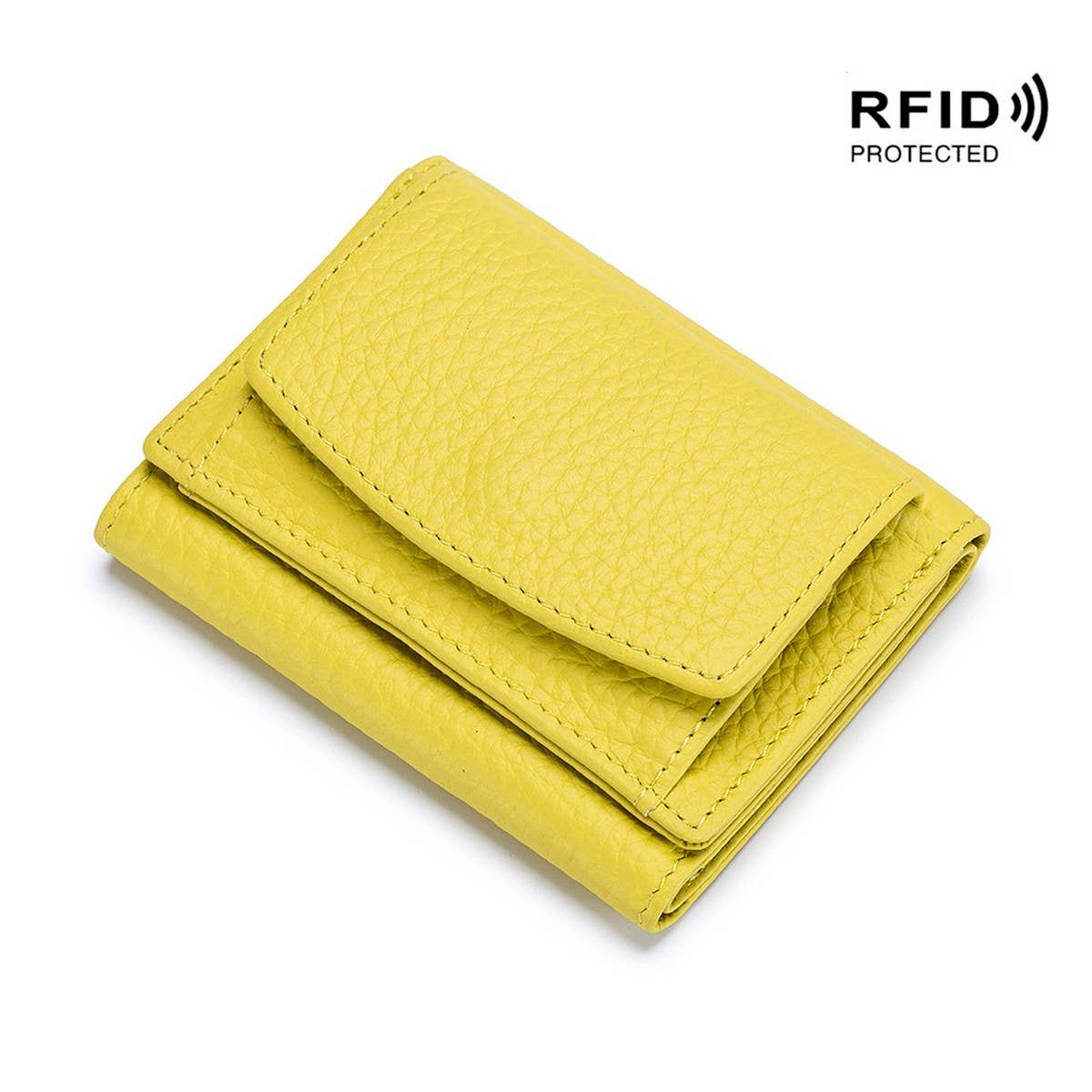 SHORT RFID COIN POCKET WALLET MINI LEATHER WALLET_CWAB3700