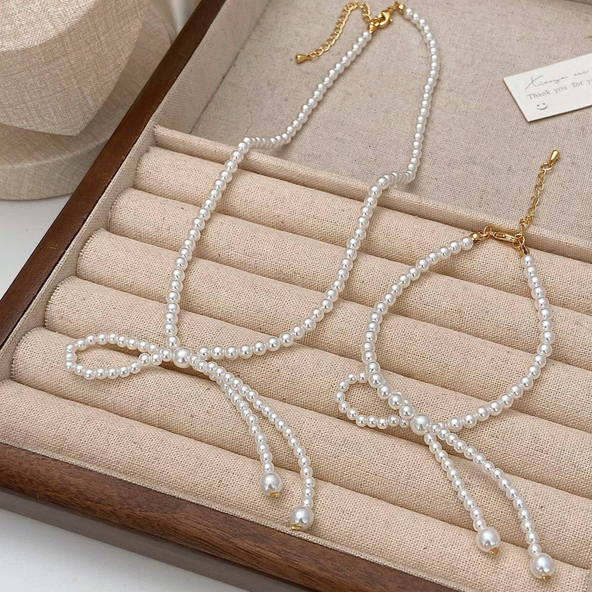 SUPER FAIRY SWEET BOW CLAVICLE NECKLACE FOR WOMEN