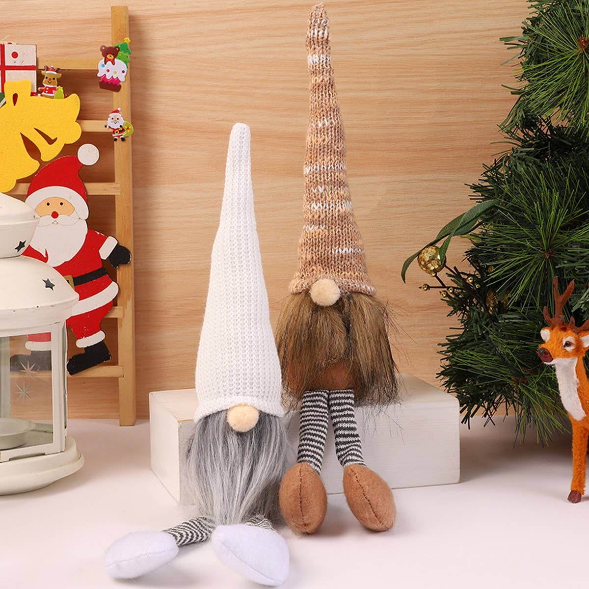 CHRISTMAS DECORATIONS FACELESS DOLL FIGURINE