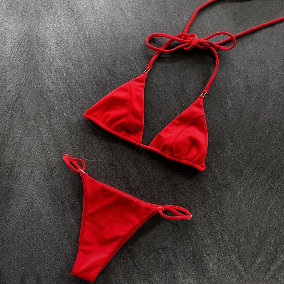 Snake Print Bikini - Sexy Solid Color Swimwear_CWMW0748