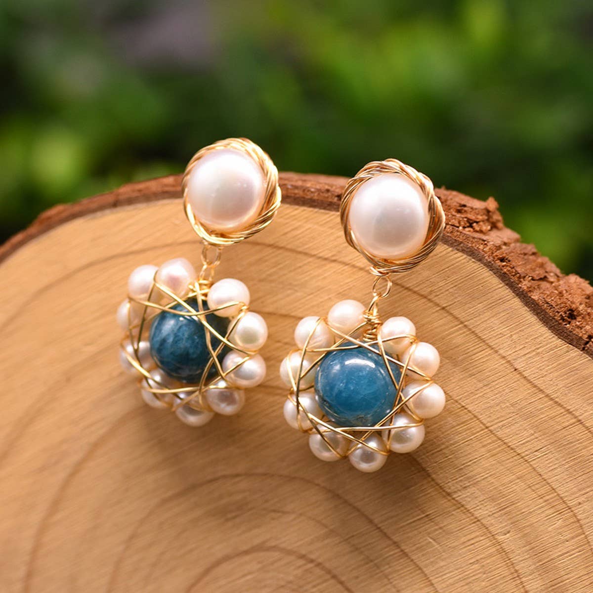 SWEET AND FRESH HANDMADE PEARL EARRINGS