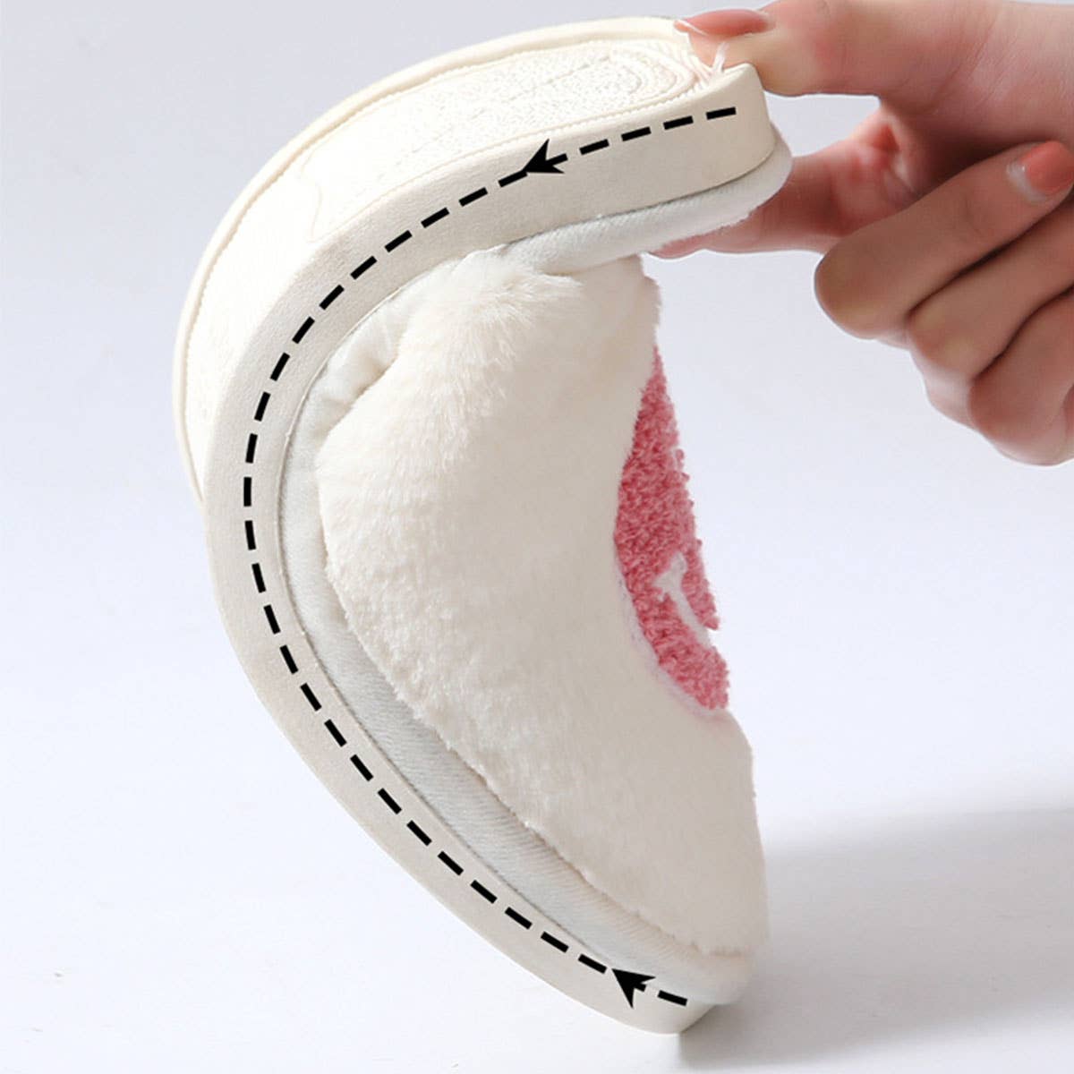 COZY SMILING FACE SLIPPERS FUZZY SLIPPERS WOMEN