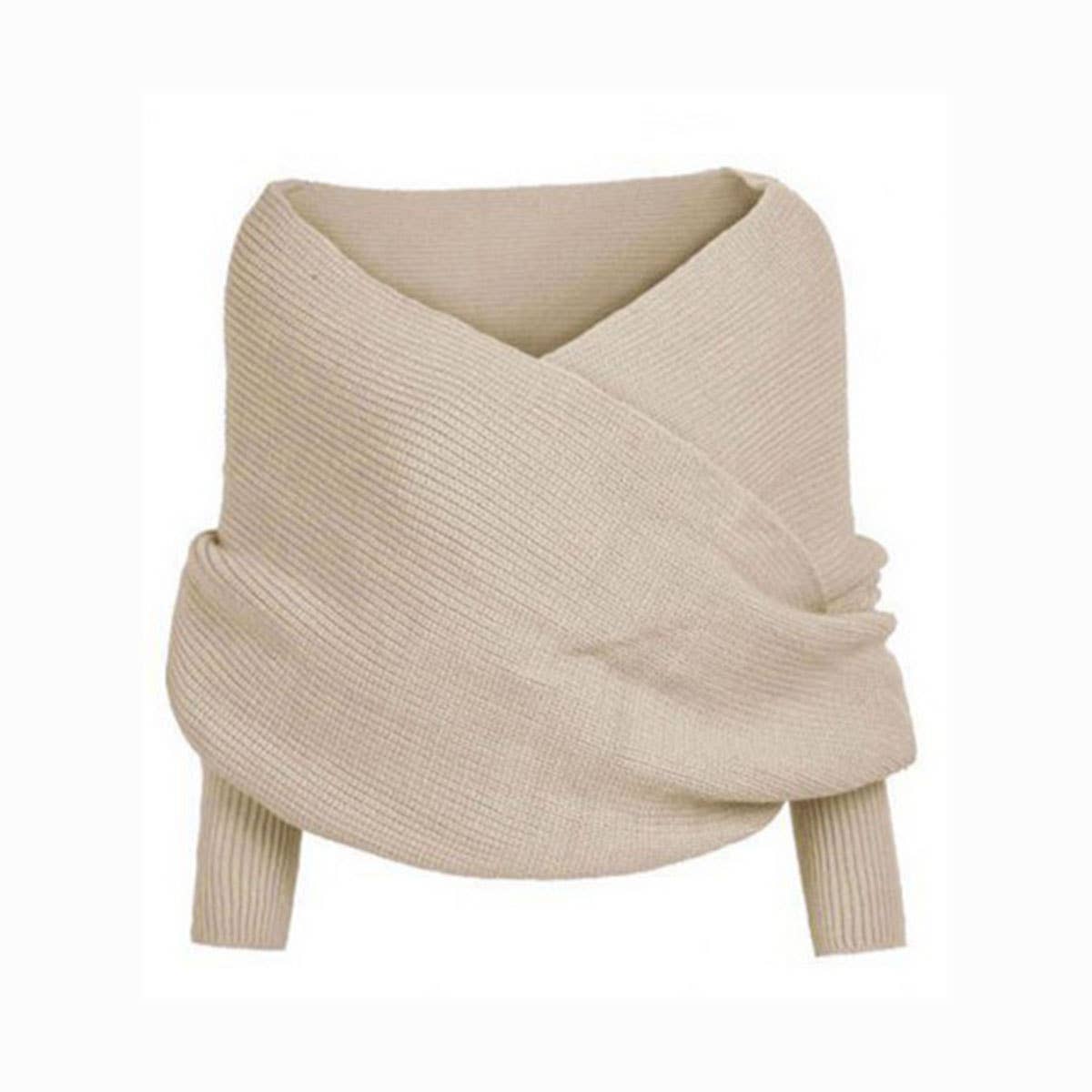 Knitted Sleeve Scarf Shawl for Men & Women Winter
