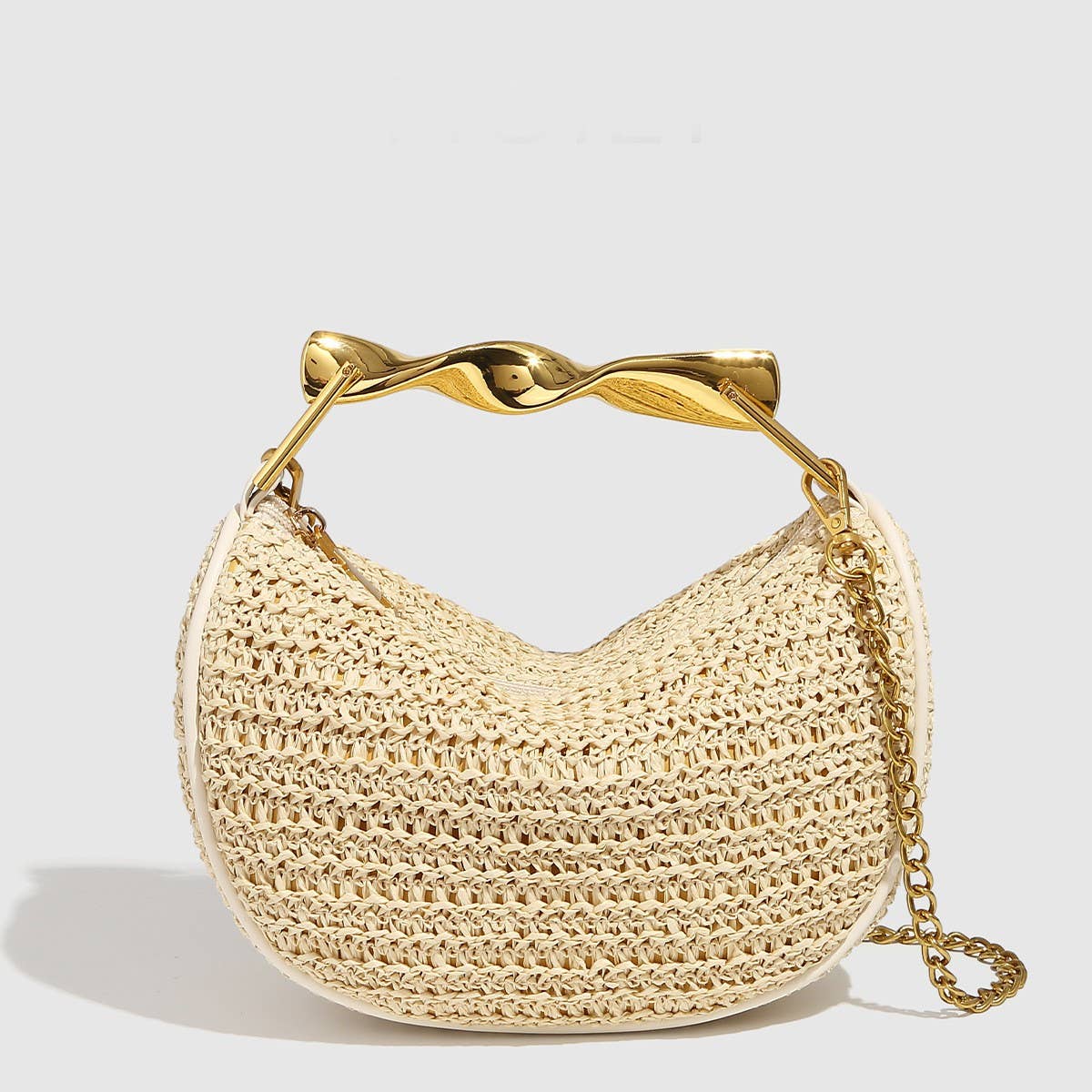 Small Tweed-Style Woven Chain Shoulder Bag_CWAB5709