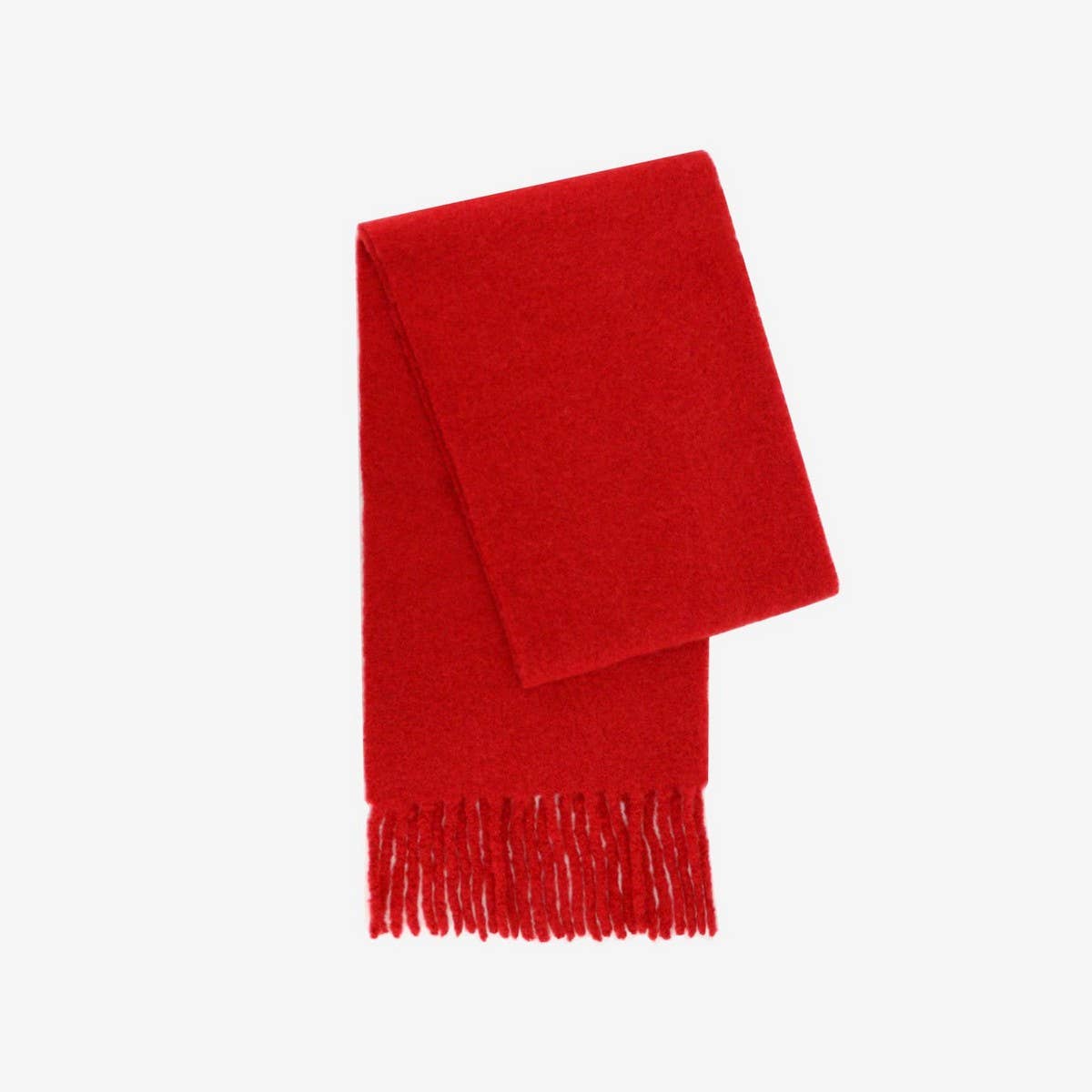 Iceland Blue Wool Scarf ? Long Winter Tassel Wrap