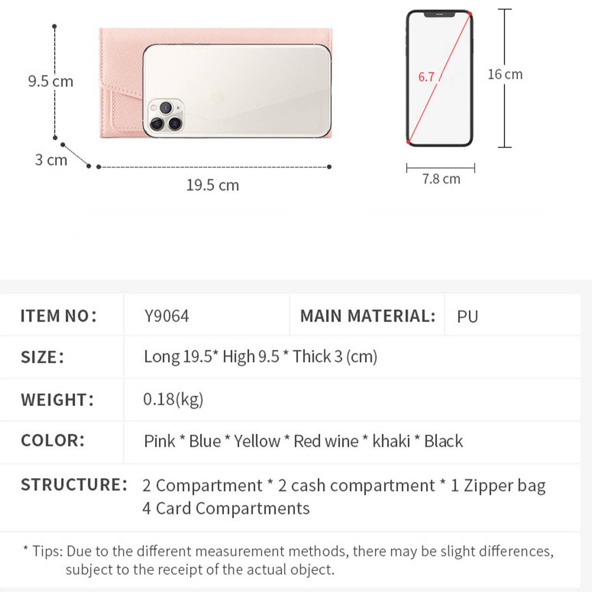 COLOR BLOCKING MINIMALIST LARGE CAPACITY WALLET_CWAB1609