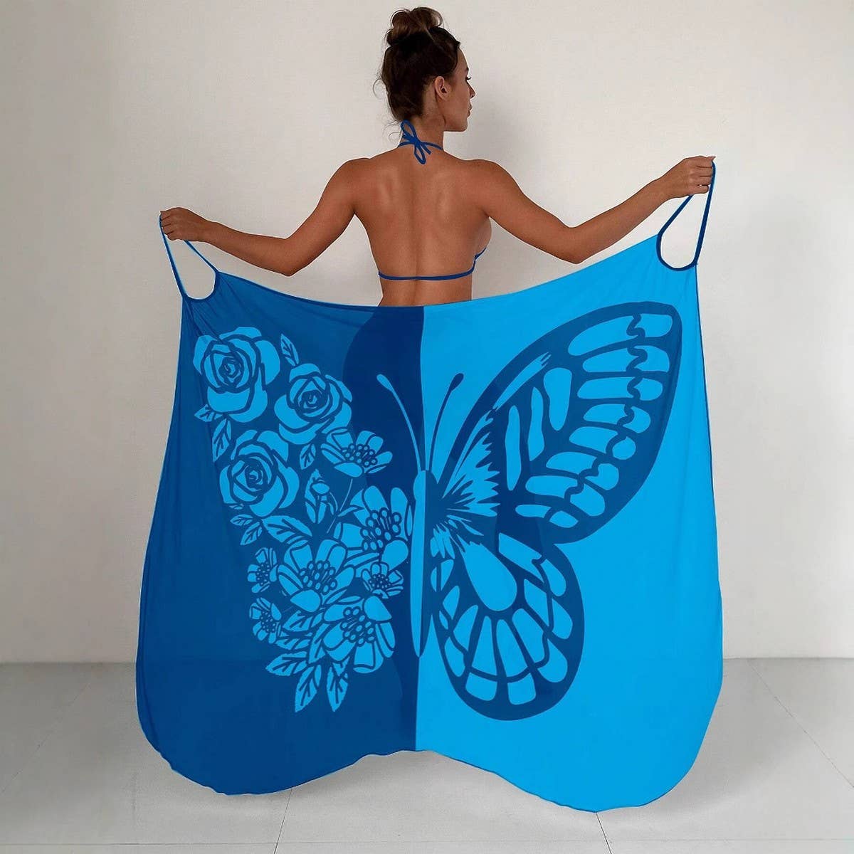 Multi-Way Beach Dress, Color-Block Print Cover-Up
