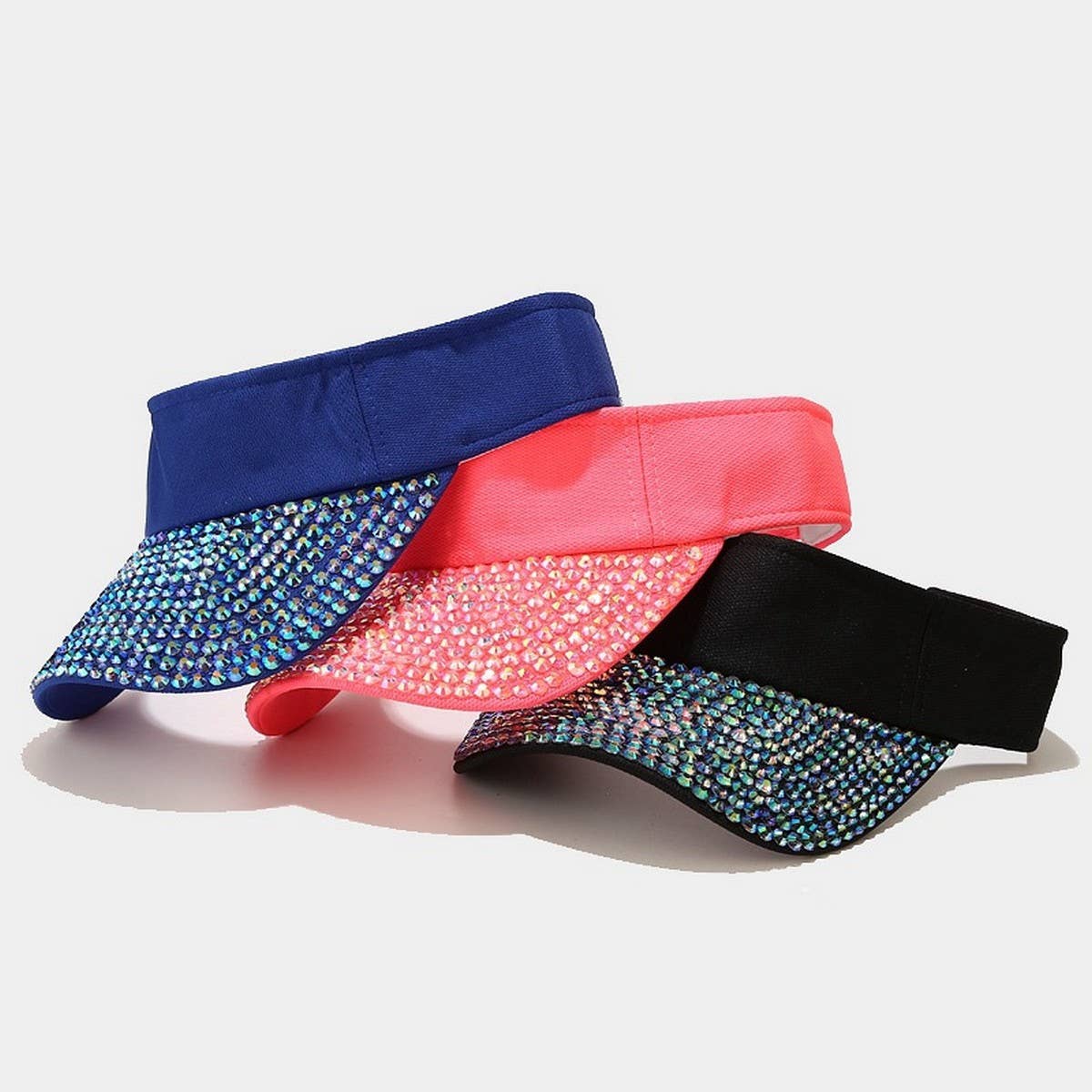 Rhinestone Visor Hat-Trendy Sunshade Baseball Cap_CWAH3291