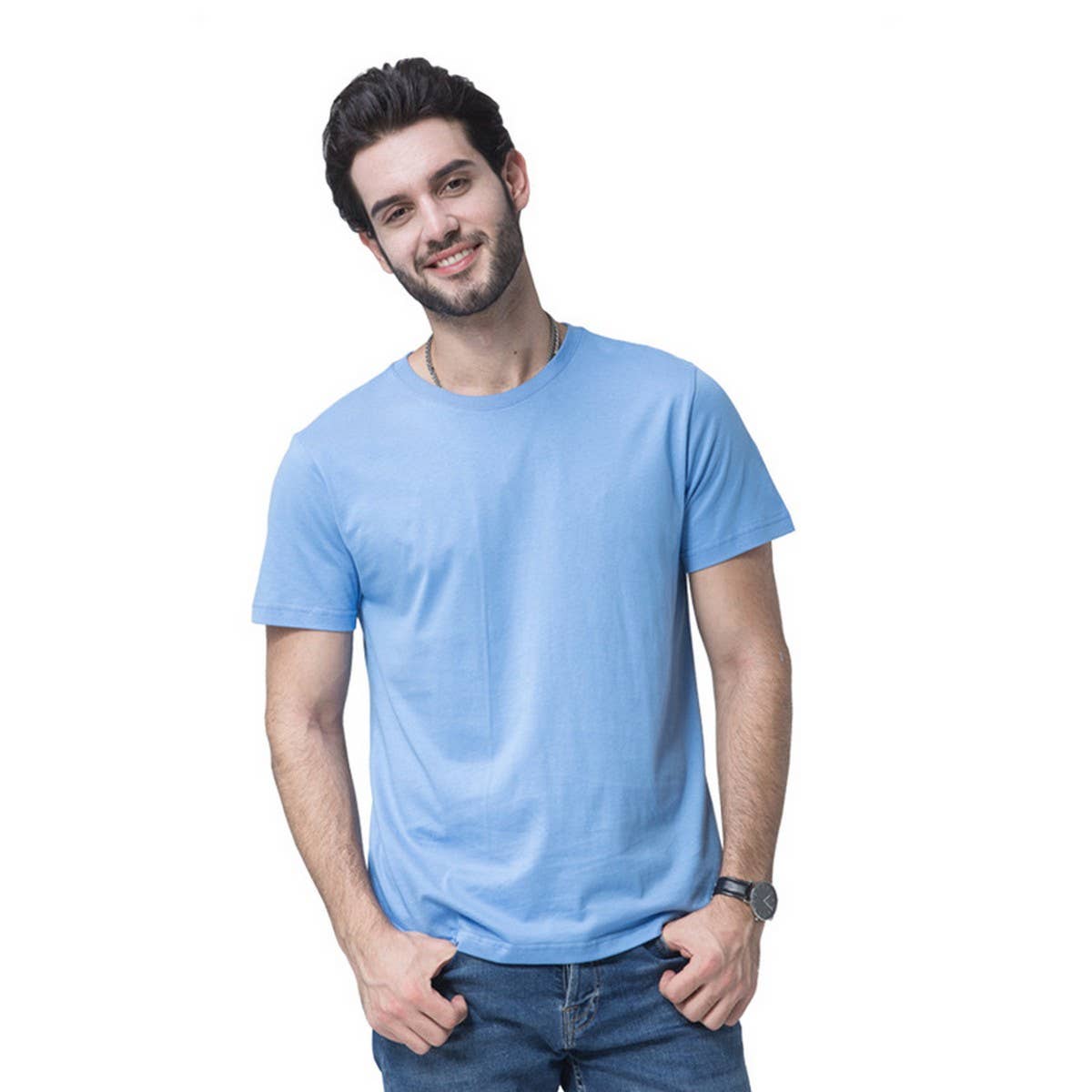 170g Slim Fit Cotton Crewneck Tee – Unisex Basic Shirt