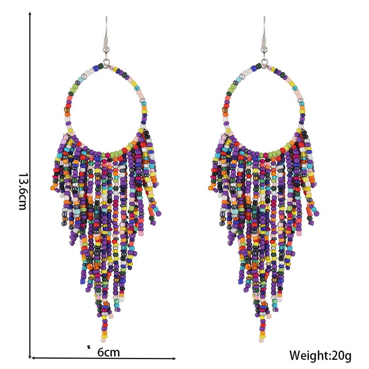 VINTAGE HOLLOW LONG TASSEL EARRINGS