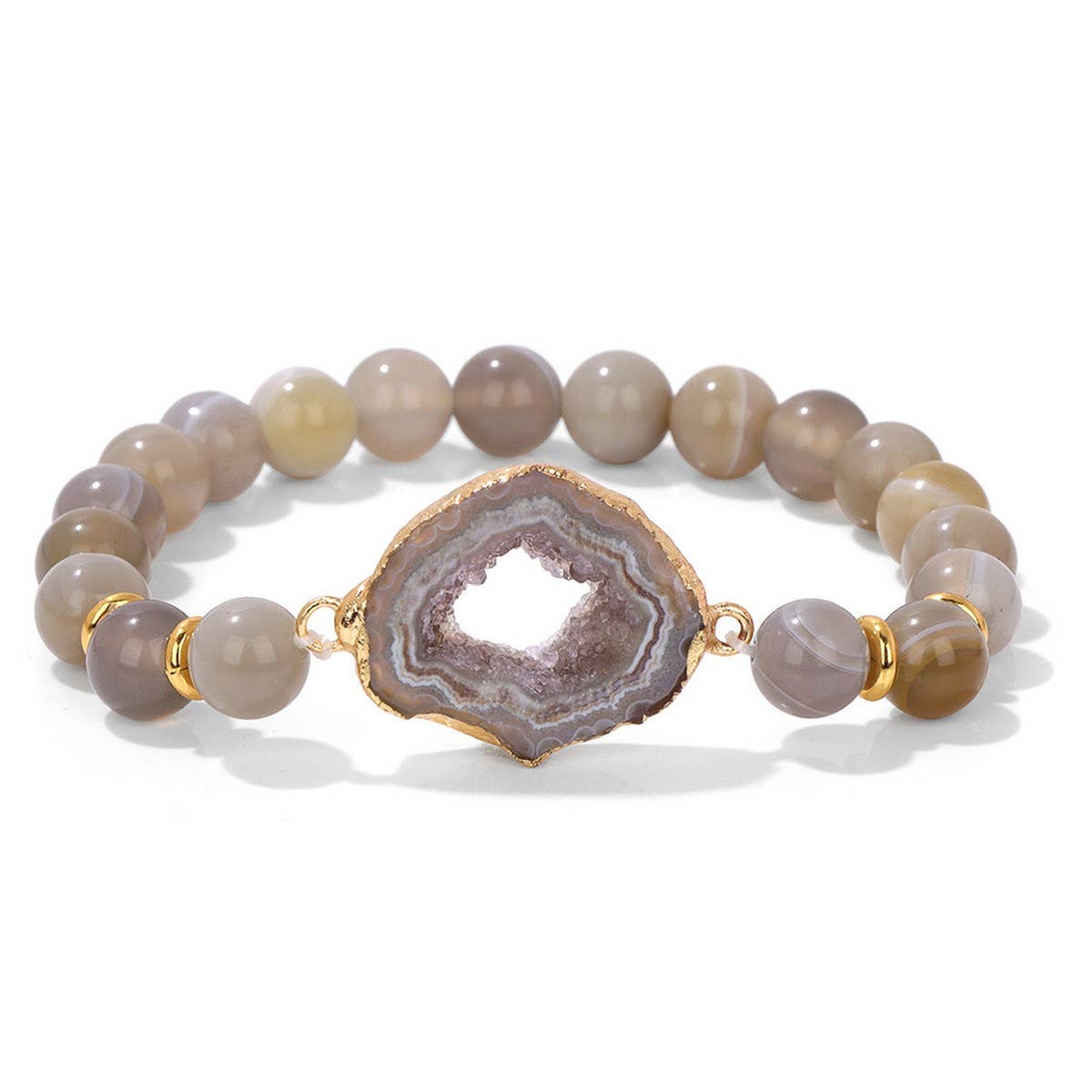 CWAJE4302_NEW FASHION AGATE BEAD COUPLE BRACELET
