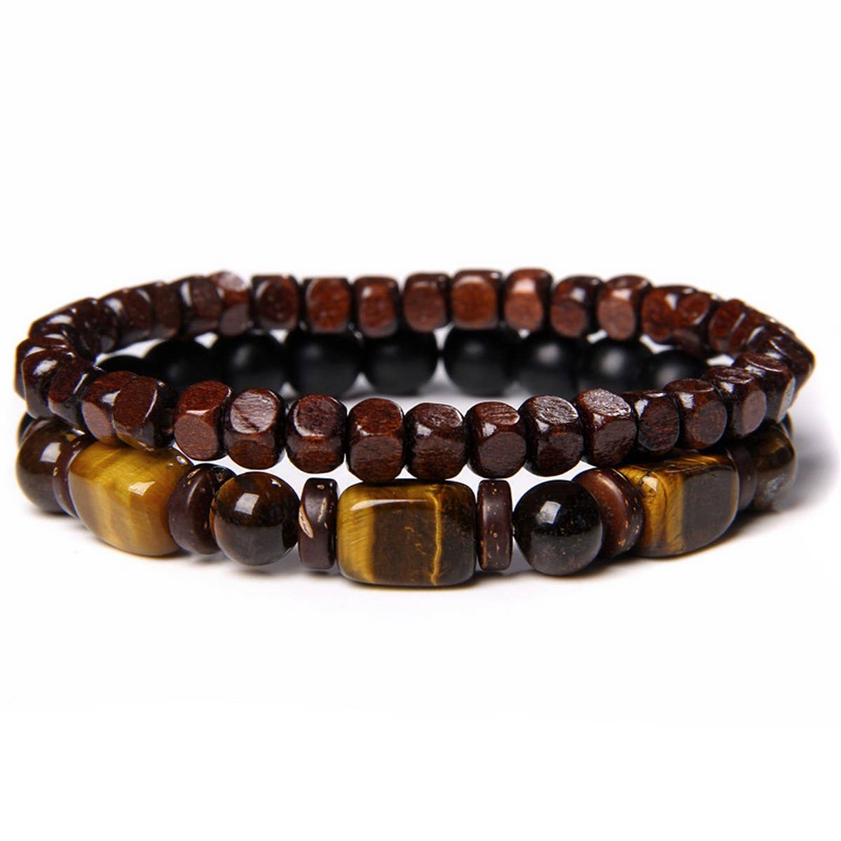 CWAJE3880_FACETED STONE BRAIDED COMBINATION BRACELET