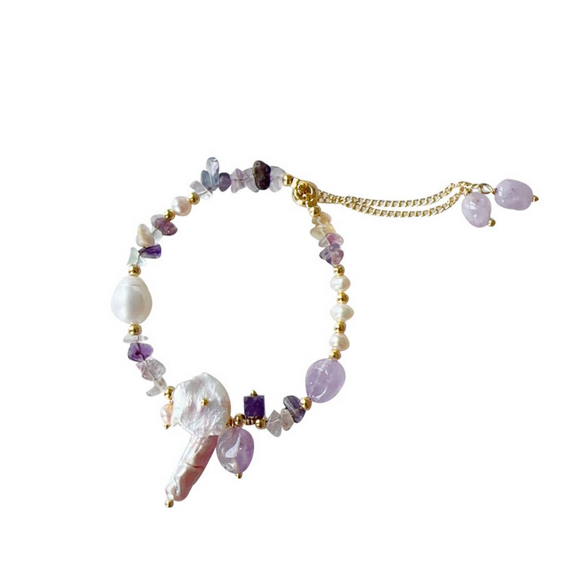 NATURAL STONE PEARL FRENCH NECKLACE BRACELET
