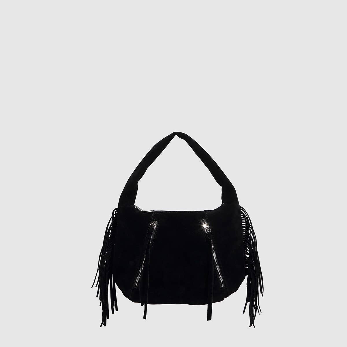 Vintage Suede Tassel Zipper Shoulder Bag_CWAB5700