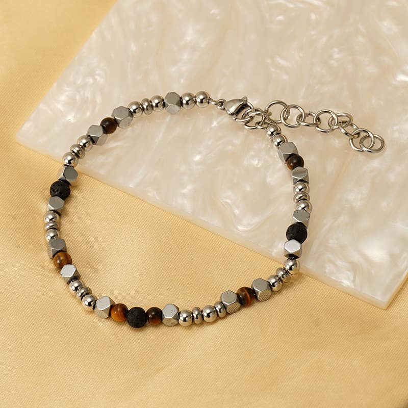 NICHE TITANIUM STEEL VOLCANIC TURQUOISE BRACELET