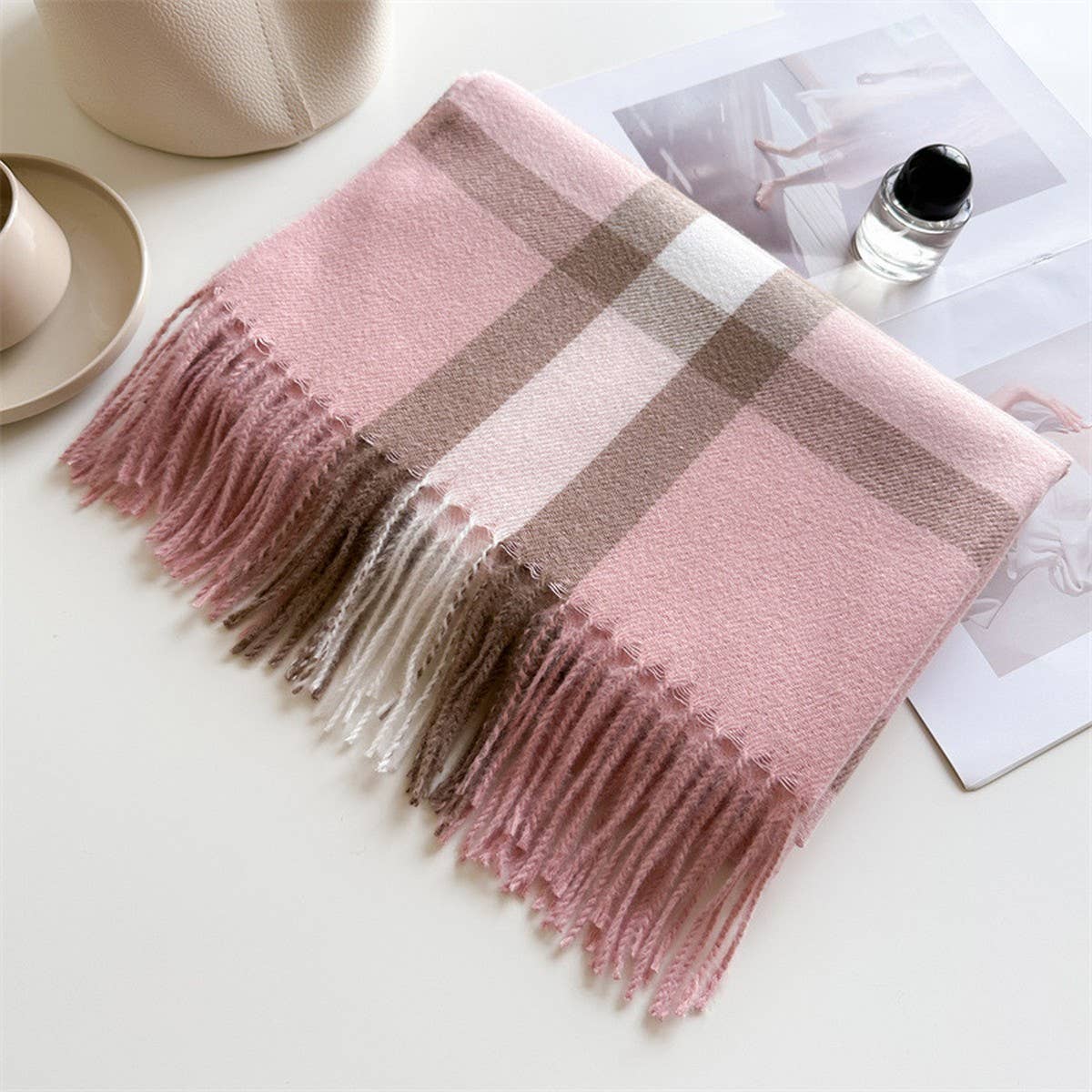 Classic Tartan Warm Scarf for Fall and Winter