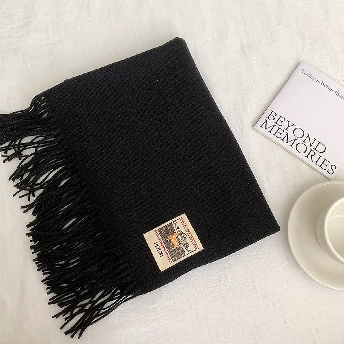 Solid Color Faux Cashmere Scarf -Winter Wrap_CWASC2303