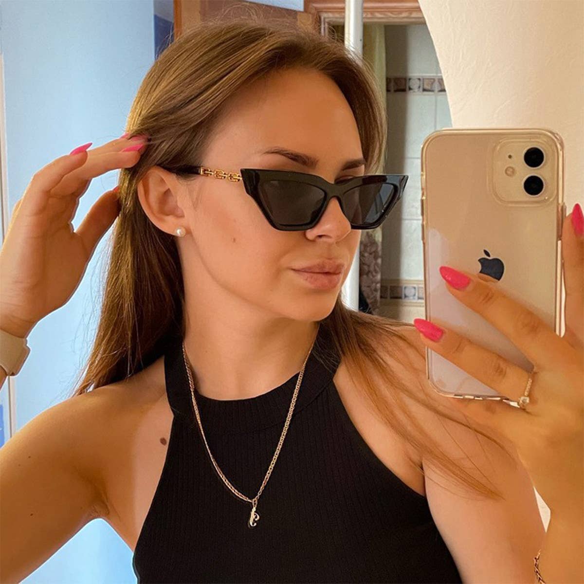 NEW PERSONALIZED RETRO CAT-EYE SUNGLASSES