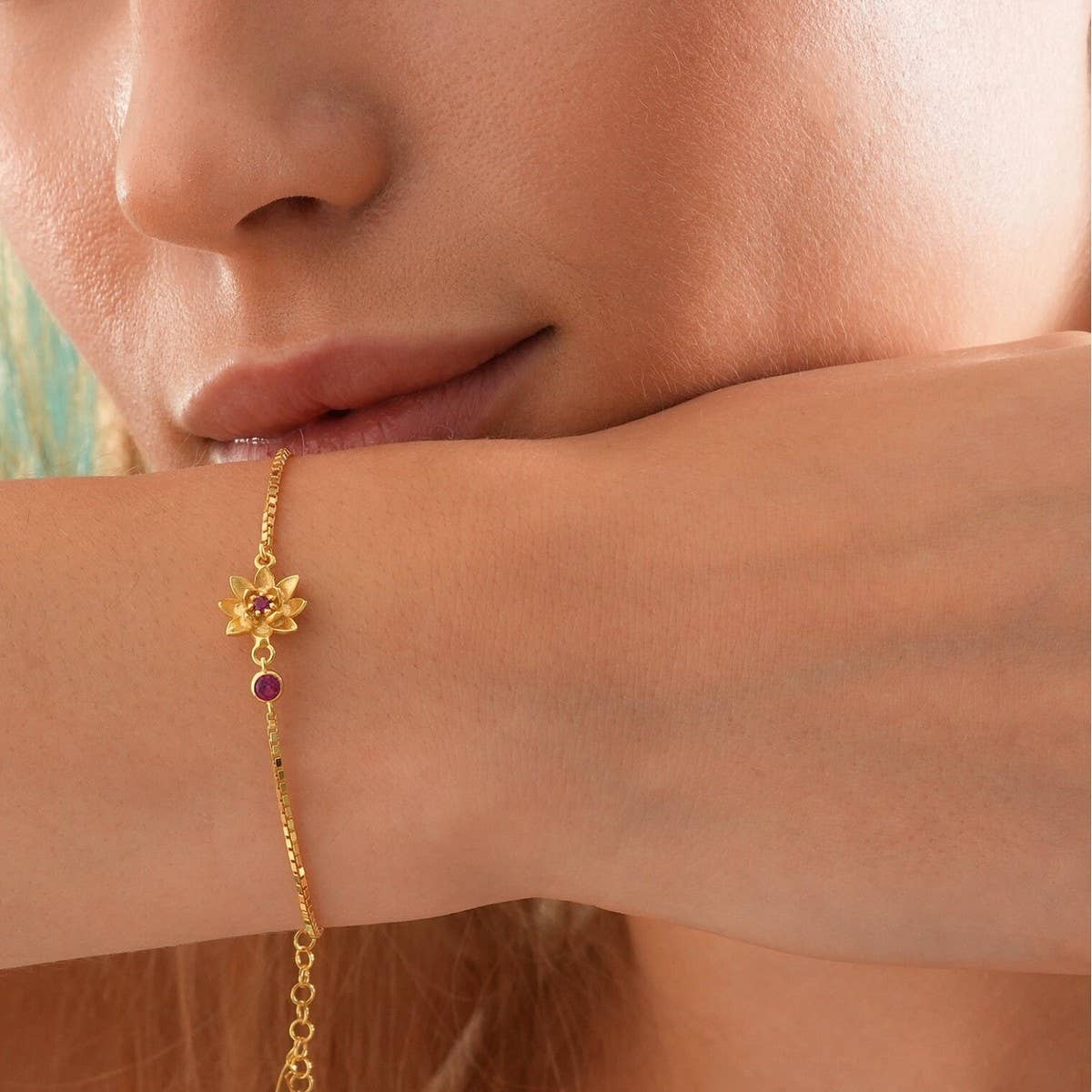 DECEMBER FLOWERBRACELET ZIRCON PENDANT BRACELET